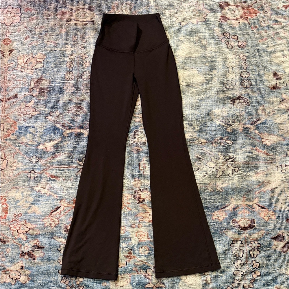 Aritzia Black Flared High-Rise Leggings